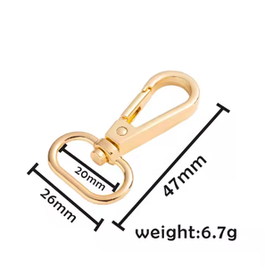 Portable Zinc Alloy Key Chain <strong>Hooks</strong> <strong>Swivel</strong> <strong>Clasps</strong> 40mm Lobster <strong>Clasp</strong> Bag Shoulder Strap Belt-Carabiner Snap <strong>Hook</strong> for Paper - Product Image 2