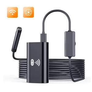 Cámara endoscópica WIFI lente de 8mm HD720P cable duro videoscopio cámara de inspección boroscopio de inspección impermeable para teléfonos inteligentes