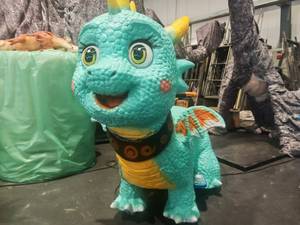 รถสกู๊ตเตอร์ไดโนเสาร์สำหรับเด็กเล่นในสวนสนุกไดโนเสาร์และสัตว์ต่างๆ  ขายพร้อมดีไซน์การ์ตูน LCkidride รูปแบบไดโนเสาร์สมจริงและน่าสนใจสำหรับเด็กๆ - Product Image 3