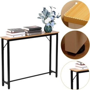 Mesa de Entrada Estrecha, Mesa Auxiliar para Dormitorio, Escritorio para Portátil Contra la Pared, Mesa Consola de Madera, para Sala de Estar, Cocina - Product Image 3