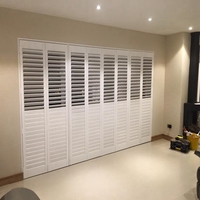 Volets en PVC blancs horizontaux sur mesure, directement de l'usine, en provenance de Chine, volets en PVC pour fenêtres intérieures