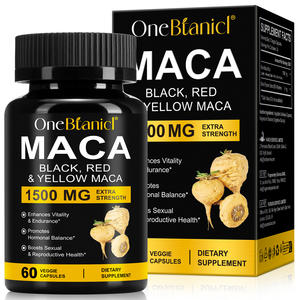OneBtanicl özelleştirilmiş siyah kırmızı sarı teşvik Hormonal denge canlılık <span class=keywords><strong>Maca</strong></span> kök kapsül artırır - Product Image 1