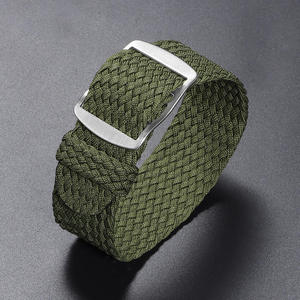 Nylon CHARM Smartwatch <b>Strap</b> Replacement Braided Woven Band for Men Women 14-22mm Stainless Steel Silver Buckle - Product Image 2