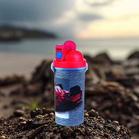 Bouteille d'eau réutilisable pour enfants, 600 ml, sans BPA, design sportif 3D, écologique, OEM ODM, avec logo personnalisé pour une utilisation en extérieur et des promotions