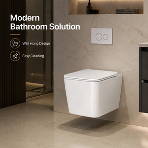 Nouvelle conception de kit de toilette Tornado blanc avec siège à fermeture douce et bidet de toilette, toilette murale minimaliste - Product Image 5