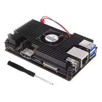 Casing Aluminium Orange Pi 5 dengan Kipas Pendingin Aktif/Pasif, Heat Sink, dan Pilihan Catu Daya