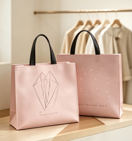 Sacs fourre-tout écologiques en non-tissé avec boutons pression, logo personnalisé disponible, sacs de courses réutilisables pour vêtements, chaussures et accessoires
