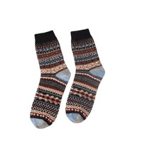 Chaussettes d'hiver pour hommes en coton jacquard épais et chaud, en laine mérinos, style nordique, décontractées, durables et écologiques