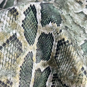 Dệt Kim Ủng Hộ Nổi Mô Hình Con Rắn <span class=keywords><strong>PU</strong></span> Da Vải <span class=keywords><strong>2</strong></span> Cách Căng Cổ Phiếu Đàn Hồi Cho Hàng May Mặc Và Phụ Kiện - Product Image 2