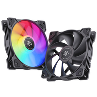 Ventilador de Refrigeración ARGB SNOWMAN XF120 con Adhesivo Personalizado, Ventilador de PC Negro con Disipador de Calor de Aluminio, Precio Bajo, en Stock