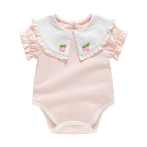 Abbigliamento Unisex per <span class=keywords><strong>Neonati</strong></span> in Maglia, Tuta Casual con Colletto a Bambola, Chiusura con Bottoni, Design Personalizzabili - Product Image 5