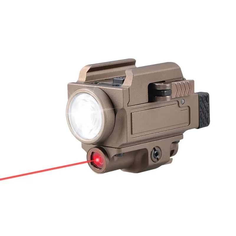Best 1000 lumen rechargeable USB red tactical laser beam flashlight with laser combo