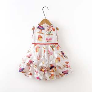 Proveedor Mayorista de Ropa para Bebés y Niños de China, Vestido de Verano con Flores para Niñas - Product Image 1
