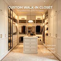 Armoire intégrée sur mesure, moderne et écologique, avec porte vitrée en verre trempé, montage facile, pour l'intérieur de la maison