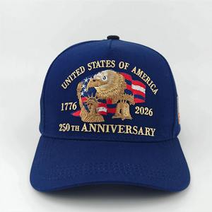Casquettes de baseball américaines pour le 250e anniversaire des États-Unis, en coton, style rétro gaufré et délavé, ajustables, avec motif Aigle Chauve, style patriotique américain courant - Product Image 3