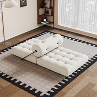 Canapé-lit de salon moderne de luxe, mobilier modulaire sectionnel rectangulaire, fauteuil individuel en velours côtelé, pour villa et entrepôt