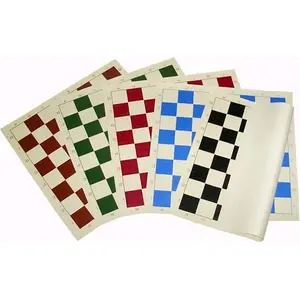 Placa de xadrez de couro acrílico, com ângulo redondo