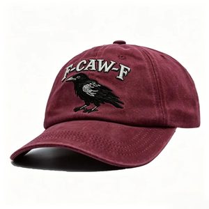 Embroidered Crow <b>Hat</b> Vintage Washed Cotton Baseball Cap Distressed Streetwear <b>Hat</b> Casual Outdoor Sun <b>Hat</b> - Product Image 5