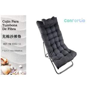 TUMBONA 55*146CM-11 Tappetino da Spiaggia Imbottito in Cotone con Cuscini e Poggiatesta per un Comodo Relax all'Aperto - Product Image 1