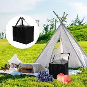 Custom Reusable Non Woven Soft Shopping Grocery Picnic Insulated Tote Food Delivery Thermal Insulation Cooler Bag for Food - Product Image 5