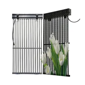 8000Nits Helligkeit p15.625 p20 p25 p31.25 Outdoor Mesh Vorhang Streifen LED-Bildschirm für Fensterwand