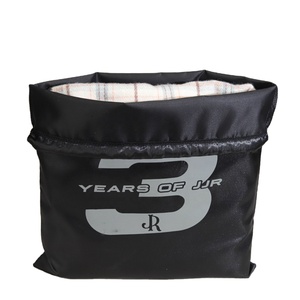 Customized Black <b>Satin</b> Soft <b>Shoe</b> Swimsuit Handbag Drawstring Dust Pouch with Custom Logo Storage Bag - Product Image 3