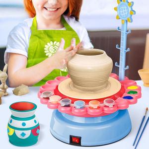 Kit de arte artesanal para niños, máquina de alfarería, juego de paleta de pintura artesanal, <span class=keywords><strong>juguete</strong></span> educativo, alfarería eléctrica - Product Image 3