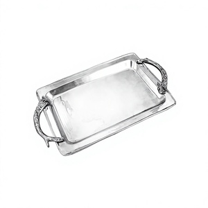 Bandeja Metálica para Servir Alimentos con Asas, para Uso Comercial, Decorativa, Apta para Contacto con Alimentos - Product Image 1