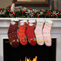 Chaussettes pantoufles d'hiver en polaire épaisse tricotée à imprimé animal pour femme, antidérapantes, doublées polaire, en tissu éponge