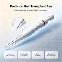 Aiguilles de greffe de cheveux en acier inoxydable OEM, outils personnalisés, aiguilles d'implantation 2-en-1, technologie de conception avancée pour une greffe de précision