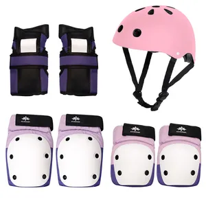 Ginocchiere per gomiti di alta qualità protezioni per la protezione del polso equipaggiamento casco per bambini regolabile per pattinaggio a rotelle per bambini