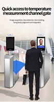 Yüz tanıma sıcaklık algılama turnike RFID okuyucu turnike kapı yüz tanıma erişim kontrolü