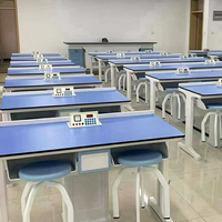 Table de laboratoire scolaire banc de travail de salle de classe de biologie banc de travail de bureau de laboratoire d'étudiant et chaise