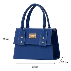 Bolso Bandolera Vintage Azul Rey Fana Triana con Correa Única, Cierre de Cremallera y Forro de PU para Mujer - Product Image 4