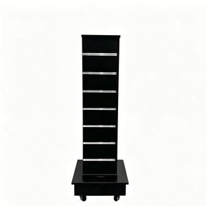 Espositore Girevole a 4 Lati HIKUYA per Gioielli, Stand Mobile con Ruote in MDF per Collane e Orecchini, per Negozi e <span class=keywords><strong>Boutique</strong></span> - Product Image 6