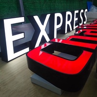 Enseigne LED extérieure personnalisée pour magasin, logo d'entreprise, panneau lumineux, enseigne en lettres LED sans cadre en aluminium, enseigne extérieure pour boutique
