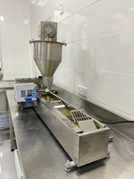 Machine à beignets entièrement commerciale, automatique, de haute qualité, pour la fabrication et la friture de mini-beignets glacés