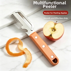 Pelador <span class=keywords><strong>de</strong></span> verduras 3 en 1 <span class=keywords><strong>de</strong></span> acero inoxidable con mango <span class=keywords><strong>de</strong></span> madera, abridor <span class=keywords><strong>de</strong></span> botellas, cortador <span class=keywords><strong>de</strong></span> verduras, rebanador <span class=keywords><strong>de</strong></span> cebolla - Product Image 2