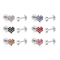 Boucles d'oreilles clous en acier inoxydable 316L doré, motif fleur émaillée, 6 couleurs, bijoux sécurisés pour femmes, vente en gros, personnalisation OEM
