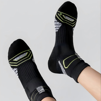Chaussettes de course professionnelles pour hommes, mi-mollet, semelle éponge épaisse, adaptées aux sports d'automne et d'hiver, cyclisme, basketball, anti-odeur
