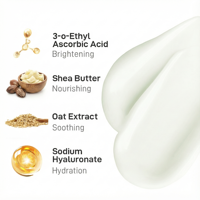 Crème pour les yeux éclaircissante à la vitamine C avec peptides et beurre de karité pour les cernes et les rides pour hydrater et nourrir la peau délicate
