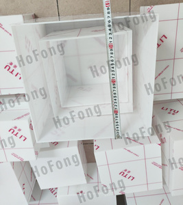 HoFong White Food Risers Mesa de buffet Soportes de exhibición de alimentos Acrílico Postre Riser Caja de exhibición para eventos de fiesta de cumpleaños de boda - Product Image 6