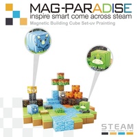 Blocs de construction magnétiques puissants, cubes magnétiques 3D, ensemble de mosaïque professionnel pour enfants, jeu d'entraînement sensoriel et logique