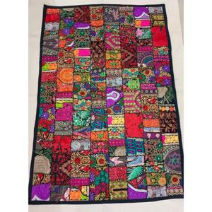 Wholesale Unique Indian Bohemian <b>Patchwork</b> Wall Hanging Tapestry Handmade <b>Throw</b> Decorative Backdrop Embroidered Custom Wall Art - Product Image 1