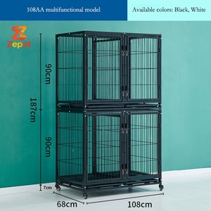 Nouvelle cage à animaux empilable en tube carré galvanisé à 3 couches pour pigeon, <span class=keywords><strong>poulet</strong></span>, chat, chien et oiseau - Product Image 5