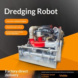 Robot de dragage intelligent antidéflagrant sur chenilles avec surveillance HD et télécommande pour le nettoyage des boues et la déshydratation des sédiments - Product Image 1