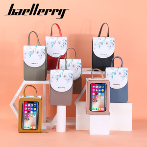 กระเป๋าโทรศัพท์หน้าจอสัมผัสสำหรับผู้หญิง Baellerry ลายดอกไม้ กระเป๋าสะพายไหล่แบบซิป กระเป๋าถือความจุมาก - Product Image 3