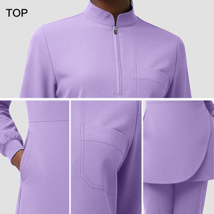 42383, Divisa Medica Mediorientale, Pantaloni <span class=keywords><strong>Eleganti</strong></span> a Collo Alto per Operatori Sanitari Sostenibili, <span class=keywords><strong>Camice</strong></span> da Laboratorio Durevole per Dottori - Product Image 2