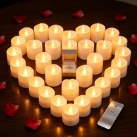 Bougie LED sans flamme, faite à la main, imperméable, pour l'extérieur, avec mèche mobile 3D, télécommande, alimentée par piles, pour Noël, Halloween