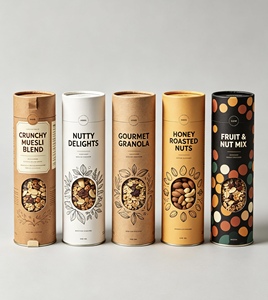 Tubo de Papel Texturizado Premium Personalizado para Almacenamiento de Aperitivos Secos y Frutos Secos - Product Image 5